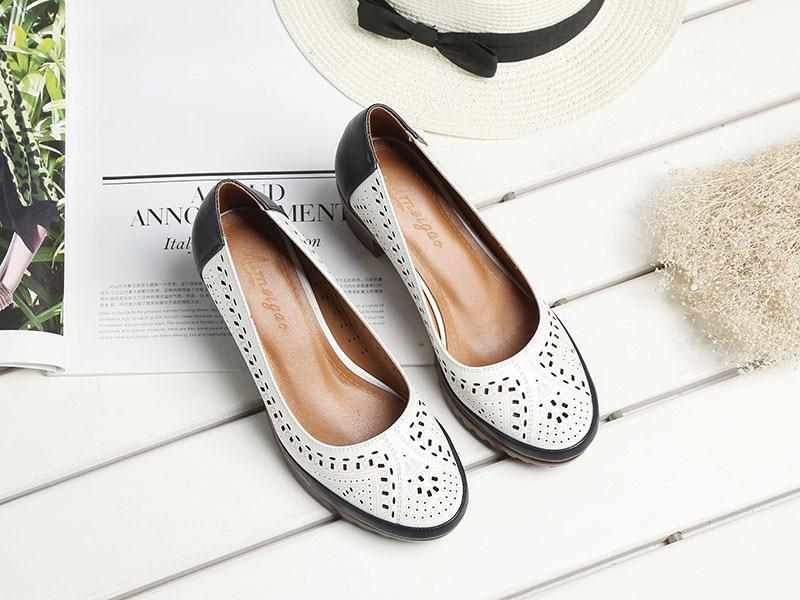 Women's Leather Pointed Toe Pumps With High Heels