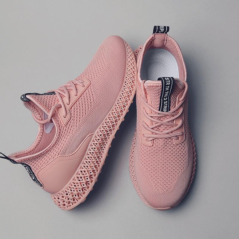 Best Seller Women 4D Soles Flyknit Mesh Breathable Sneakers